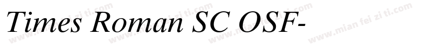 Times Roman SC OSF字体转换
